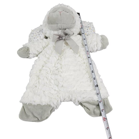 Baby Ganz Sleepy Sheep Flat-A-Pat 16” White Security Cuddle Blanket Lamb Lovey - Picture 11 of 12